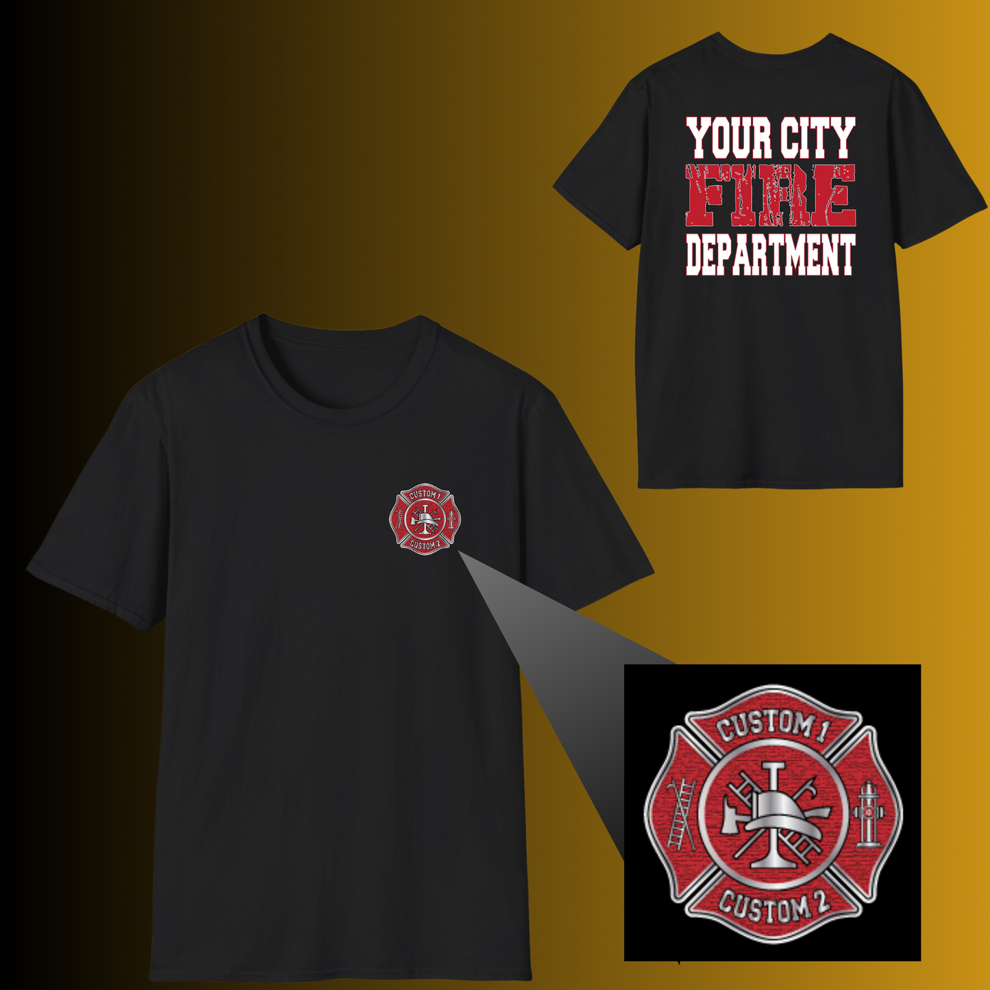 Customized Firefighter Station Tee