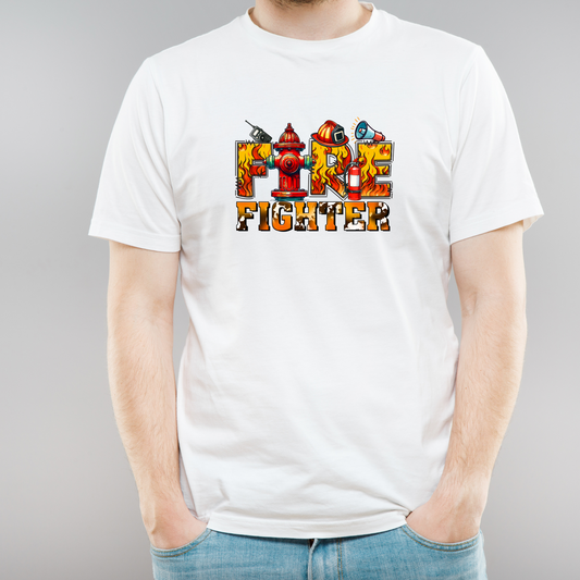 Graffiti Style Firefighter T-Shirt