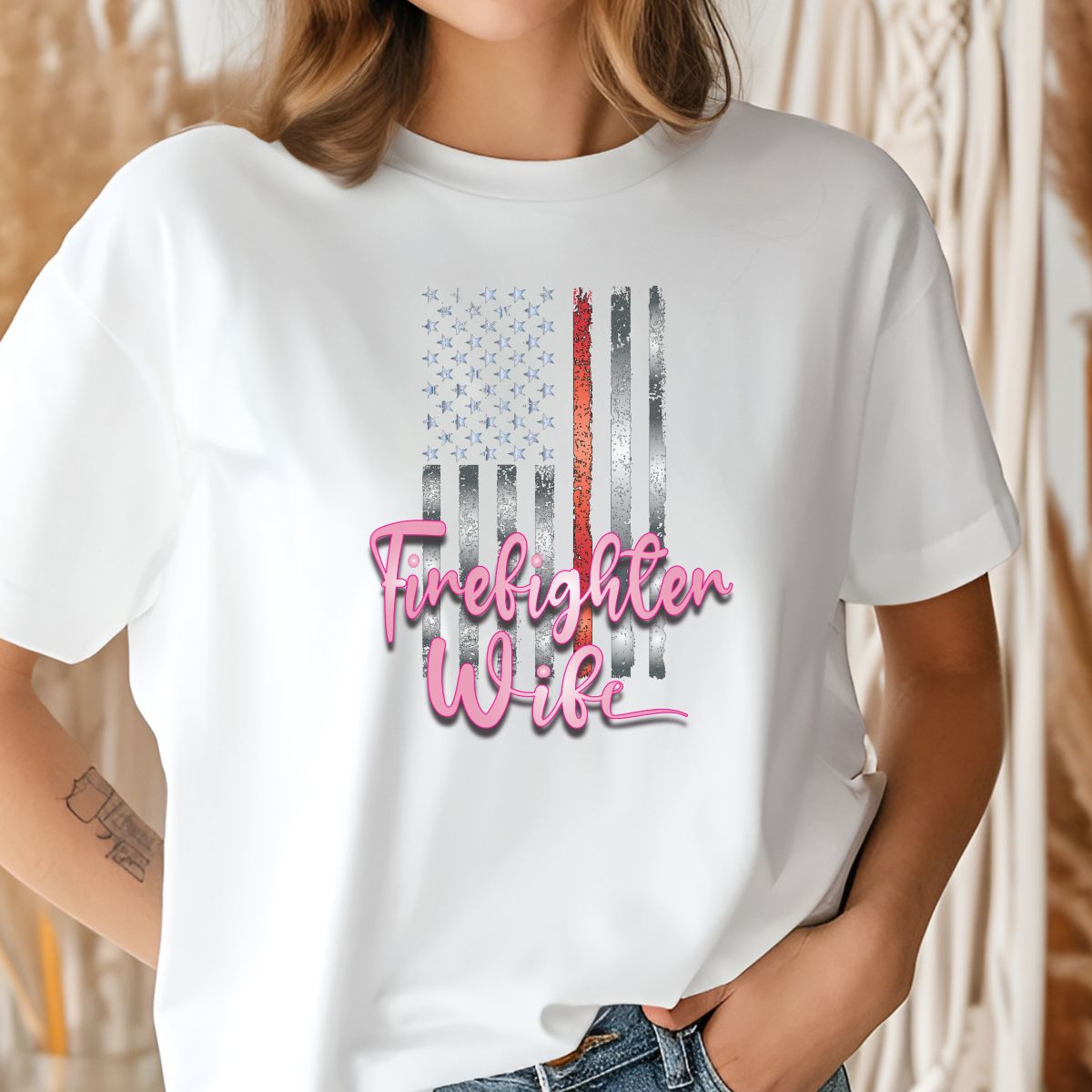 Firefighter Wife Red Line