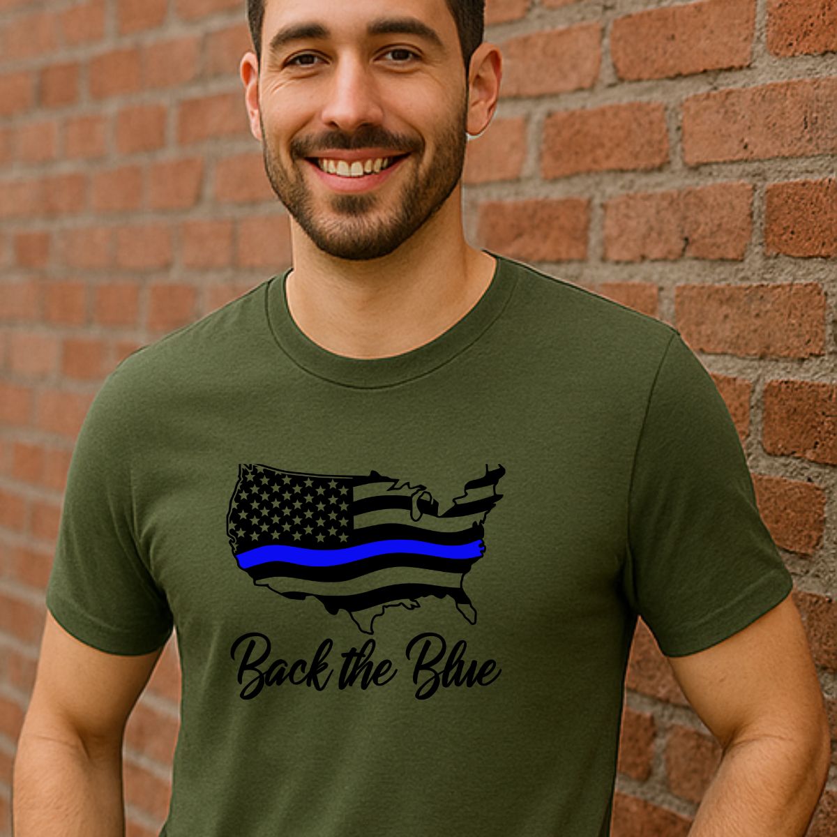 Thin Blue Line American Flag