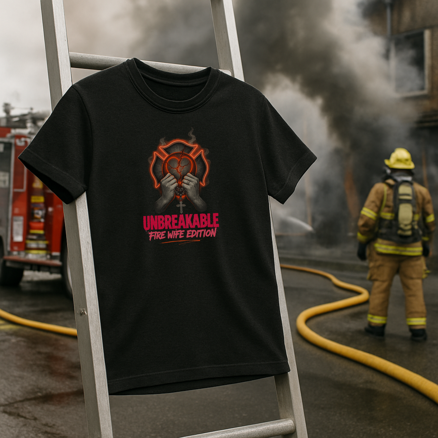 Unbreakable Fire Wife Edition T-Shirt – Grit, Grace, and Loyalty