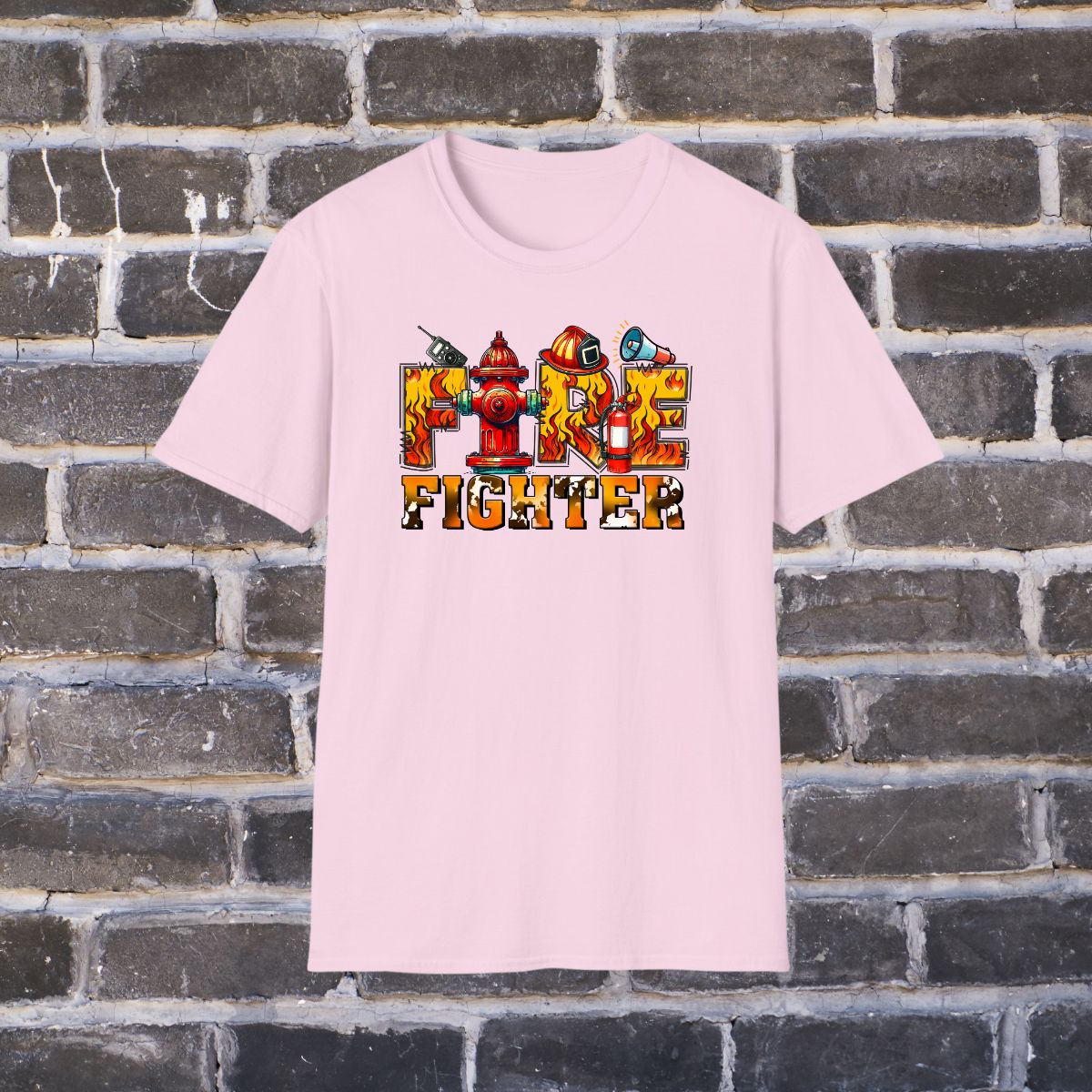 Firefighter Colorful Art Tee
