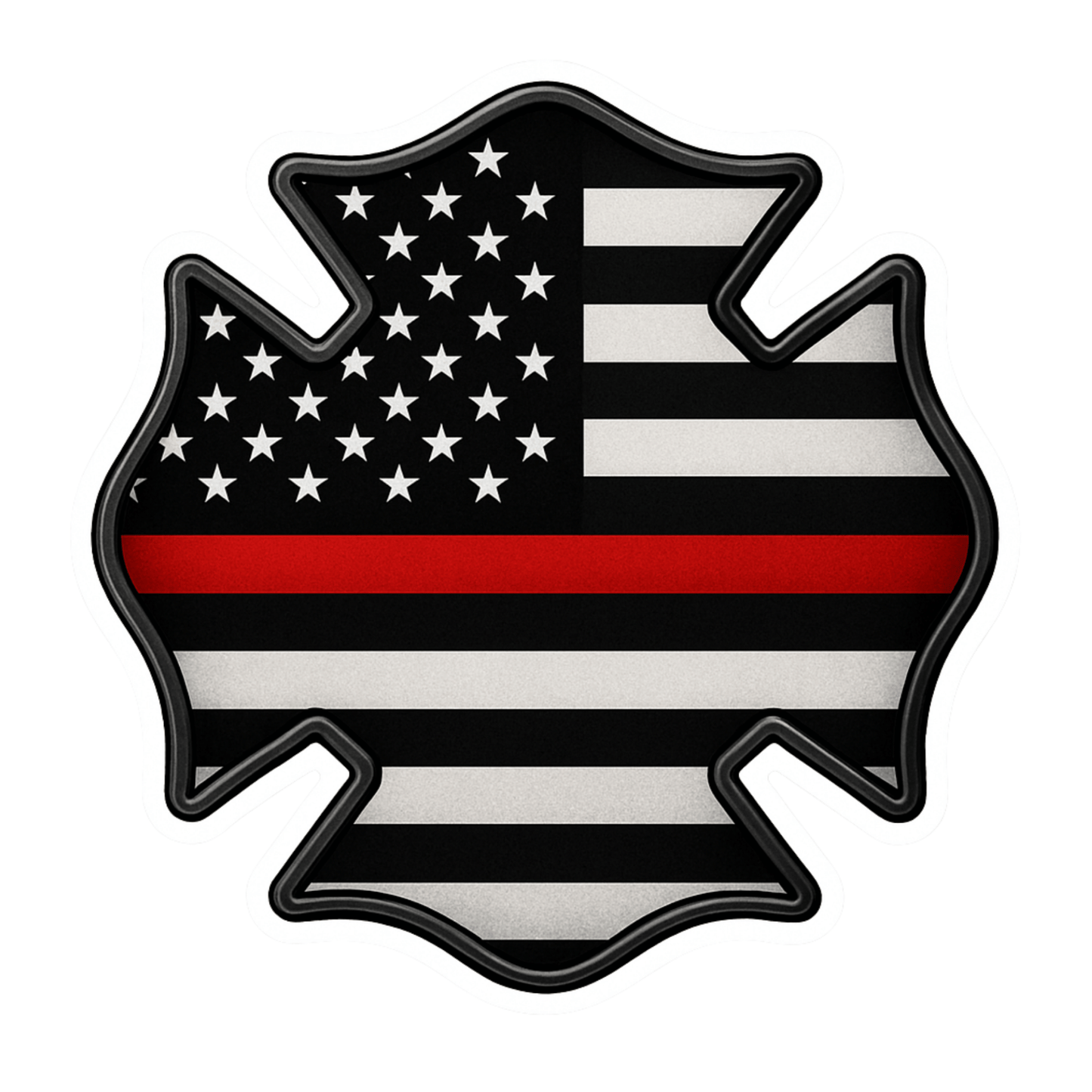 Thin Red Line Maltese Cross