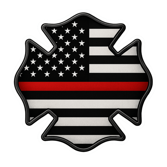 Thin Red Line Maltese Cross