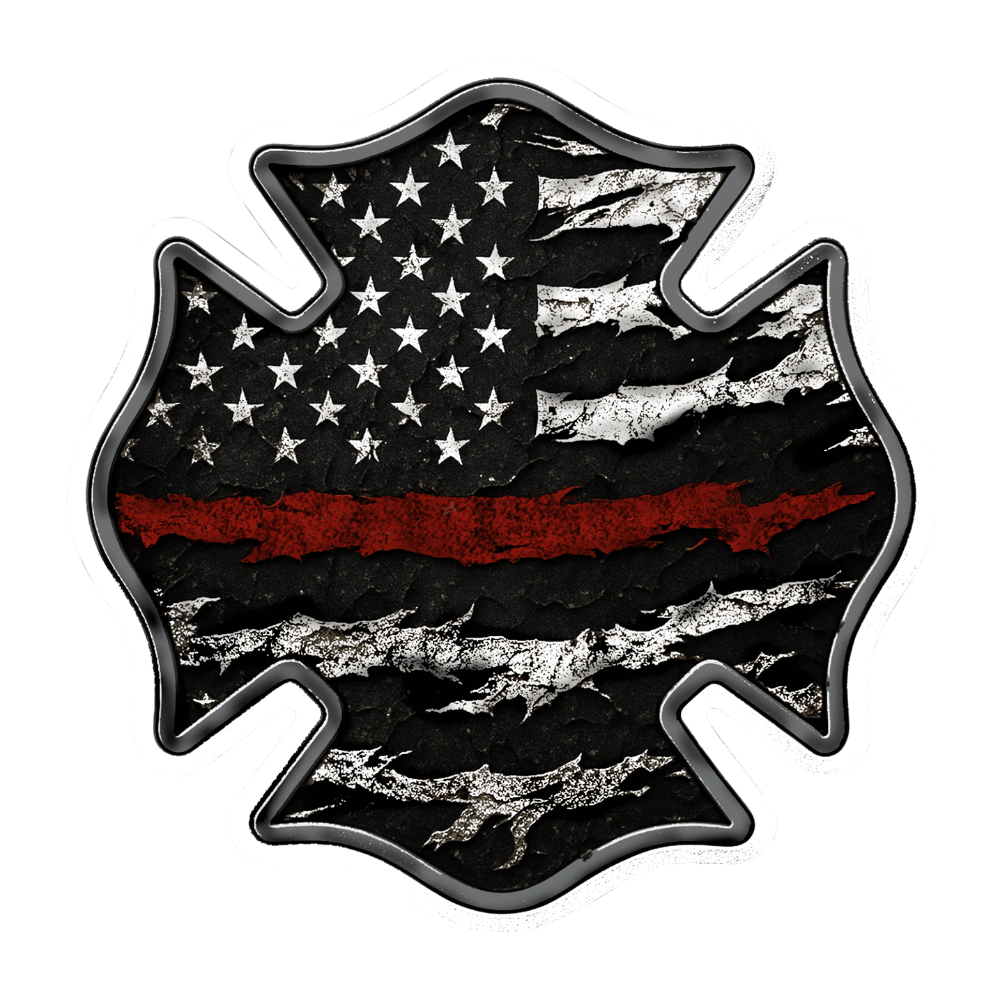 Thin Red Line Maltese Cross