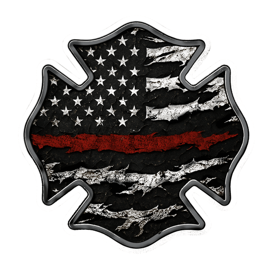 Thin Red Line Maltese Cross