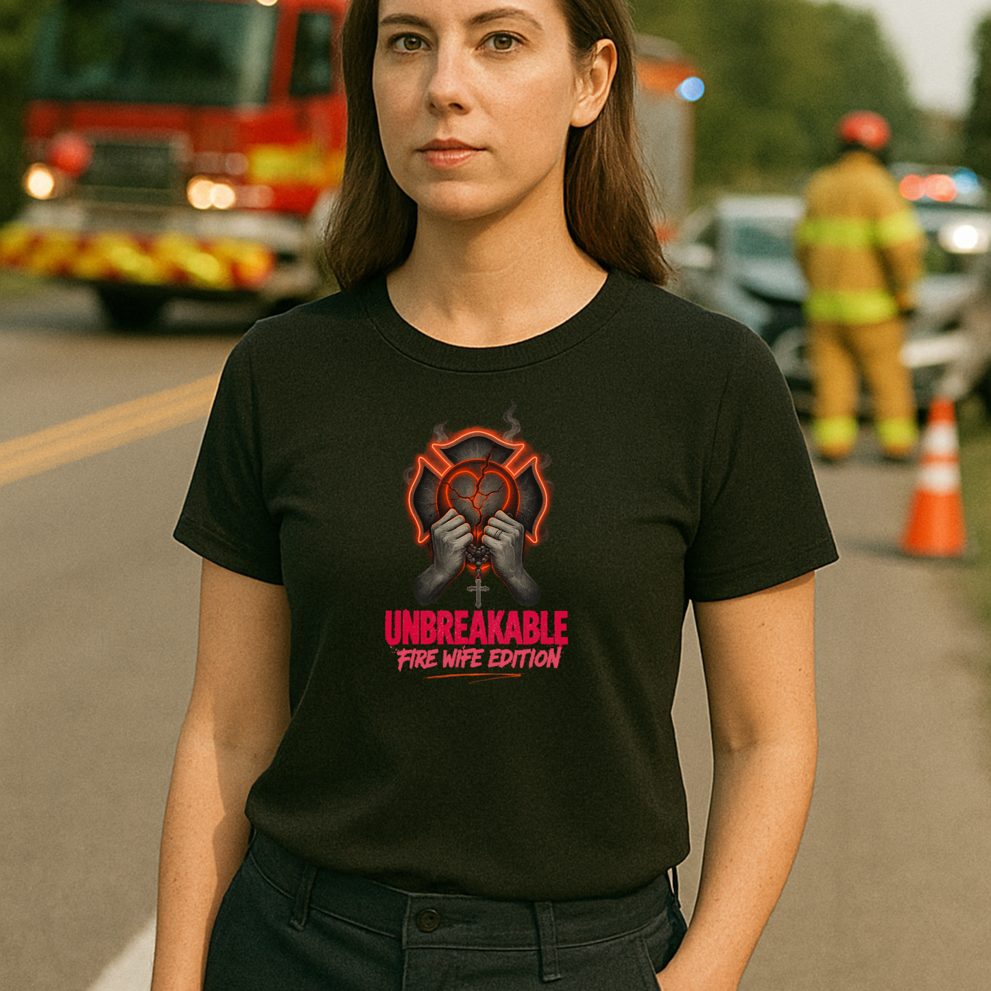 Unbreakable Fire Wife Edition T-Shirt – Grit, Grace, and Loyalty