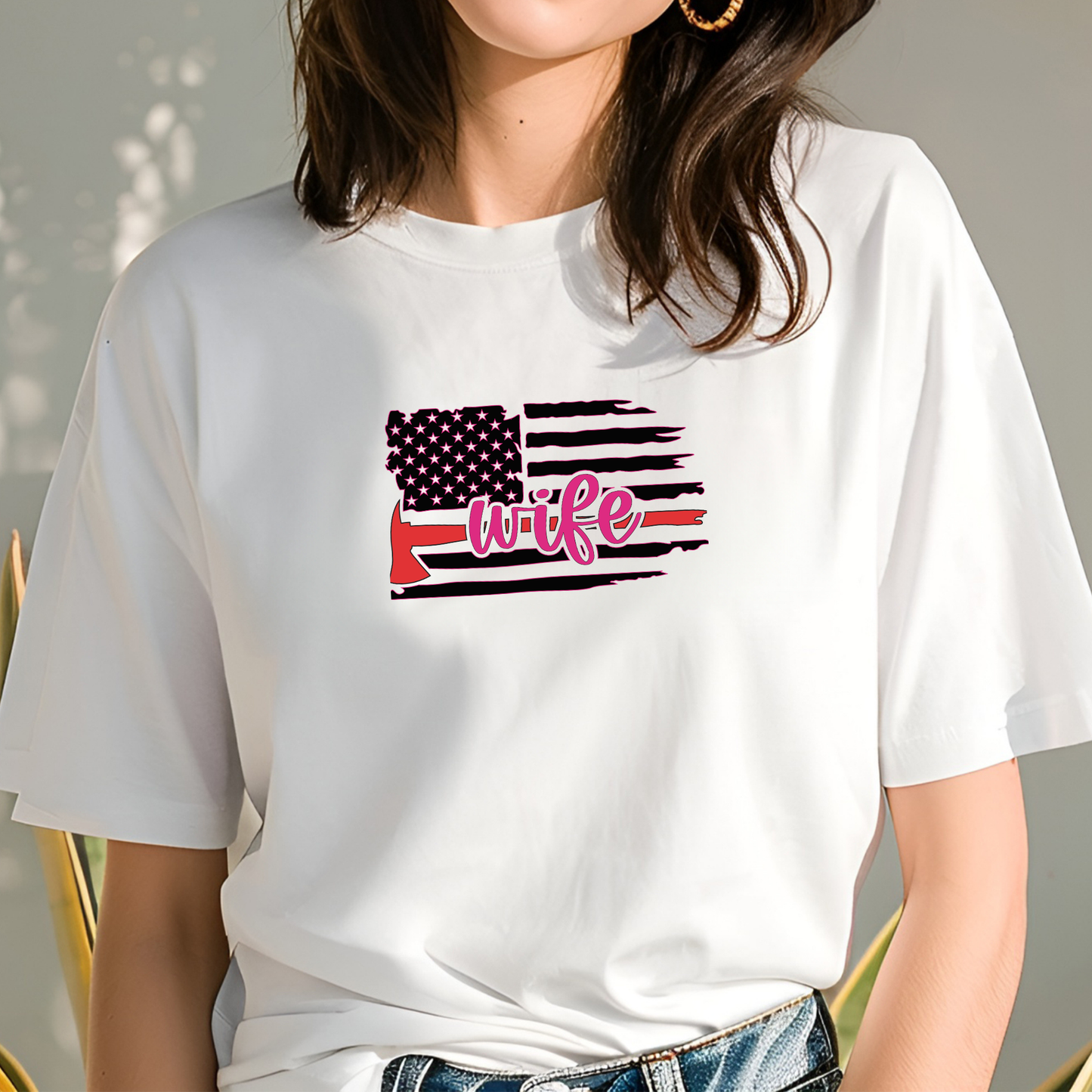Thin Red Line Wife Tee