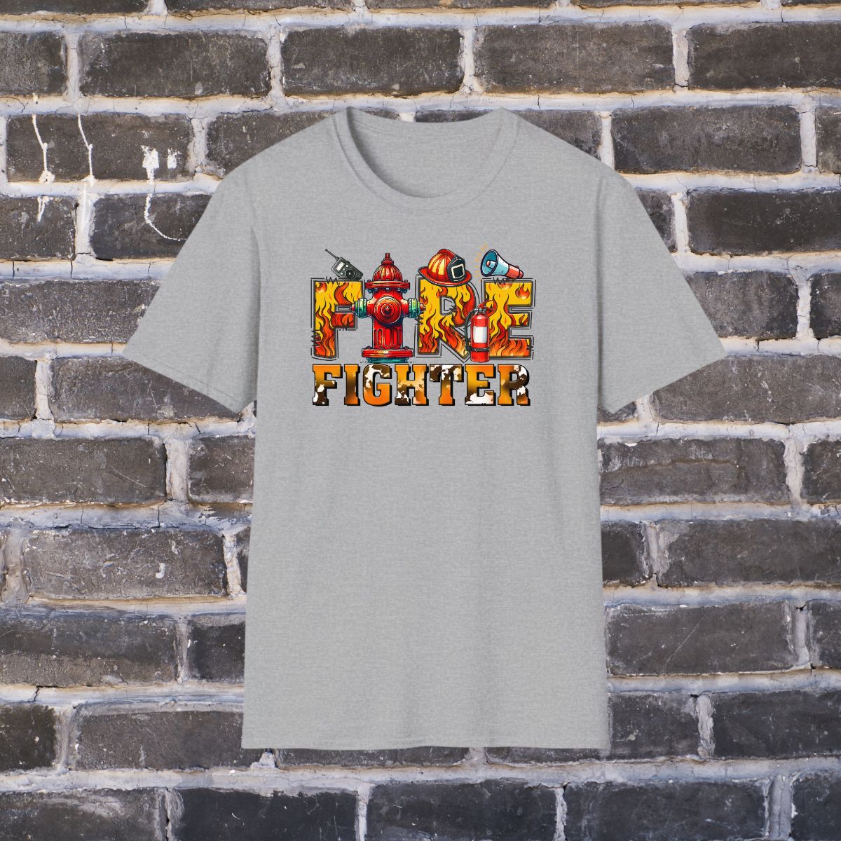 Firefighter Colorful Art Tee