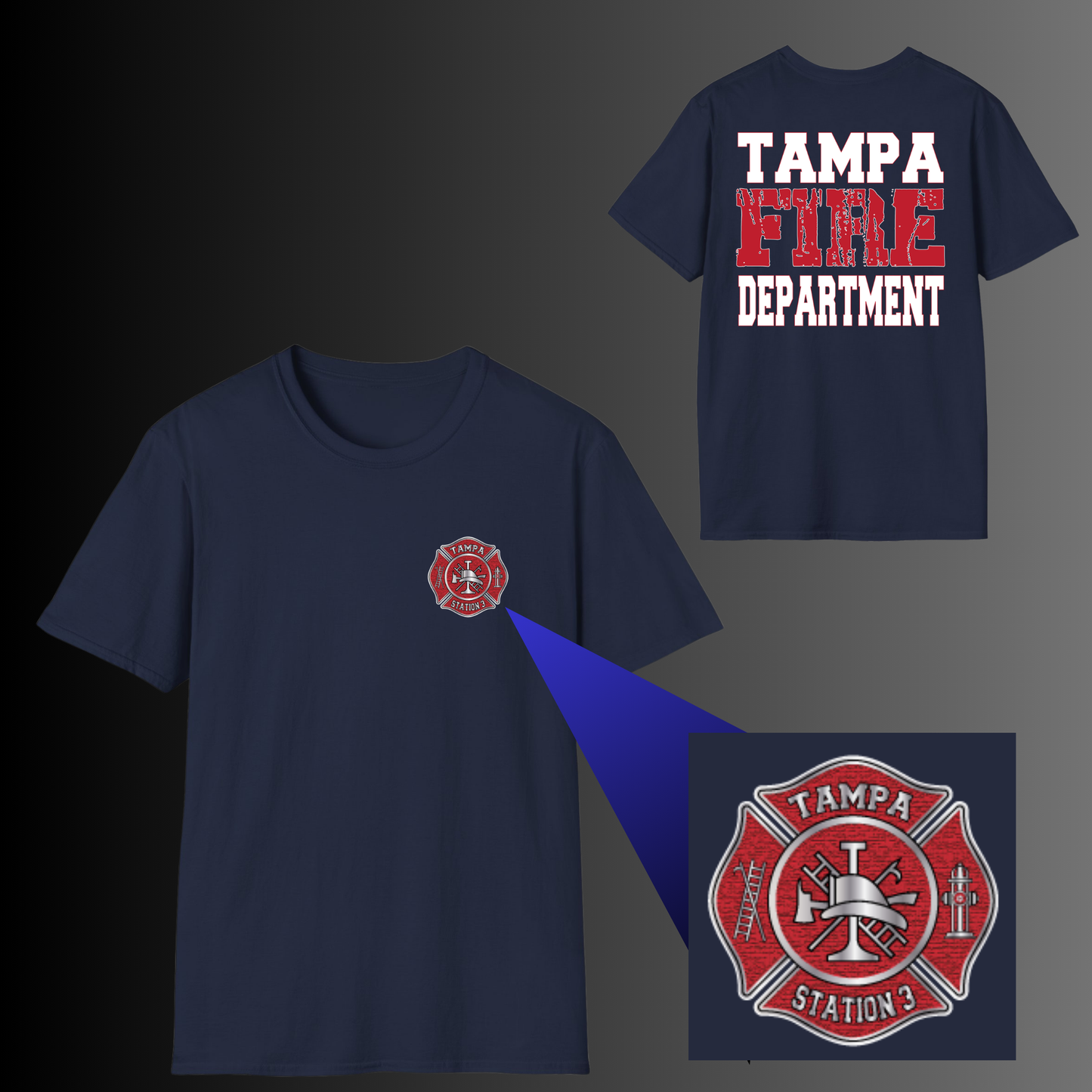 Customized Firefighter Station Tee