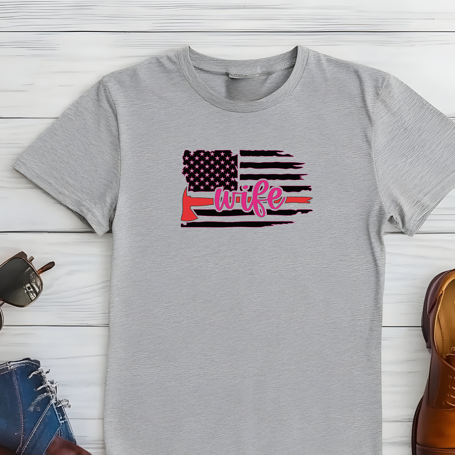 Thin Red Line Wife Tee