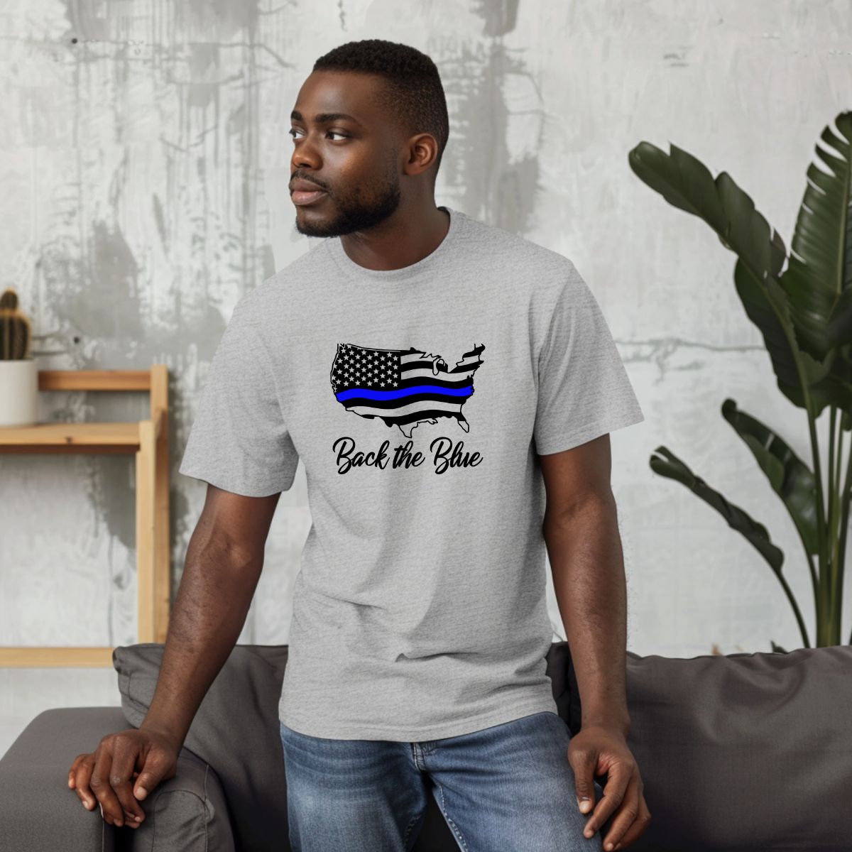 Thin Blue Line American Flag