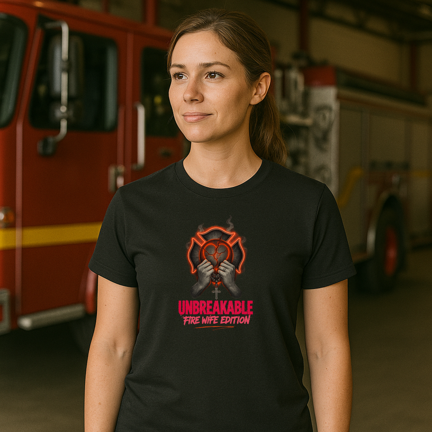 Unbreakable Fire Wife Edition T-Shirt – Grit, Grace, and Loyalty