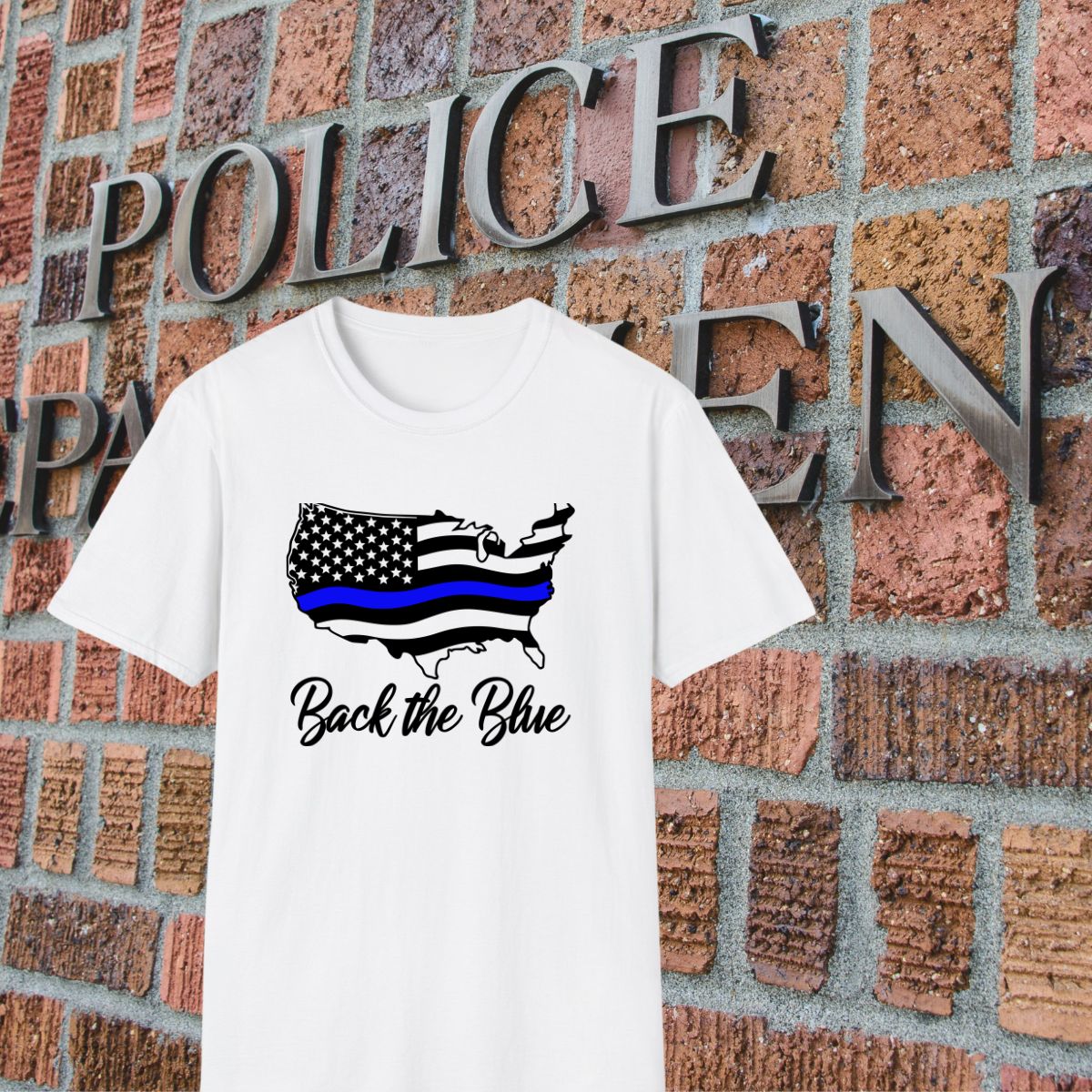 Thin Blue Line American Flag