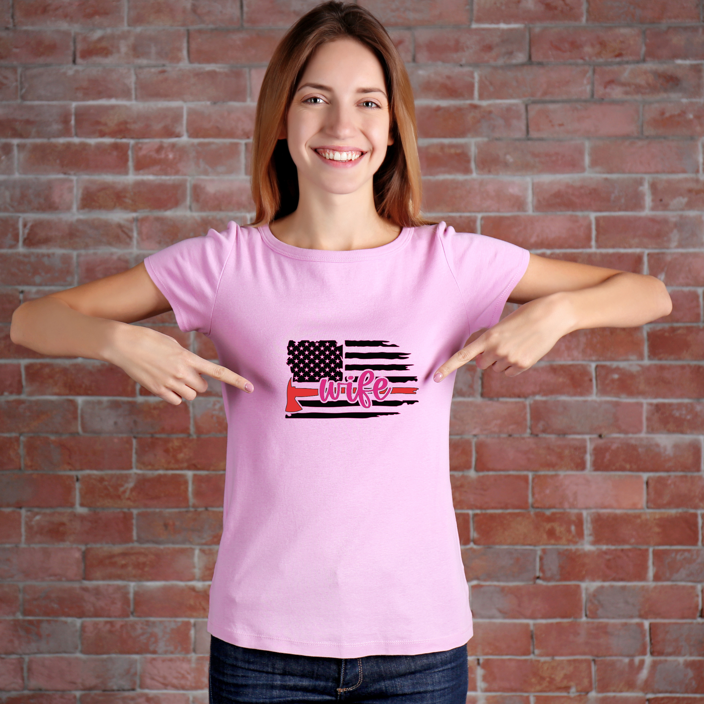 Thin Red Line Wife Tee