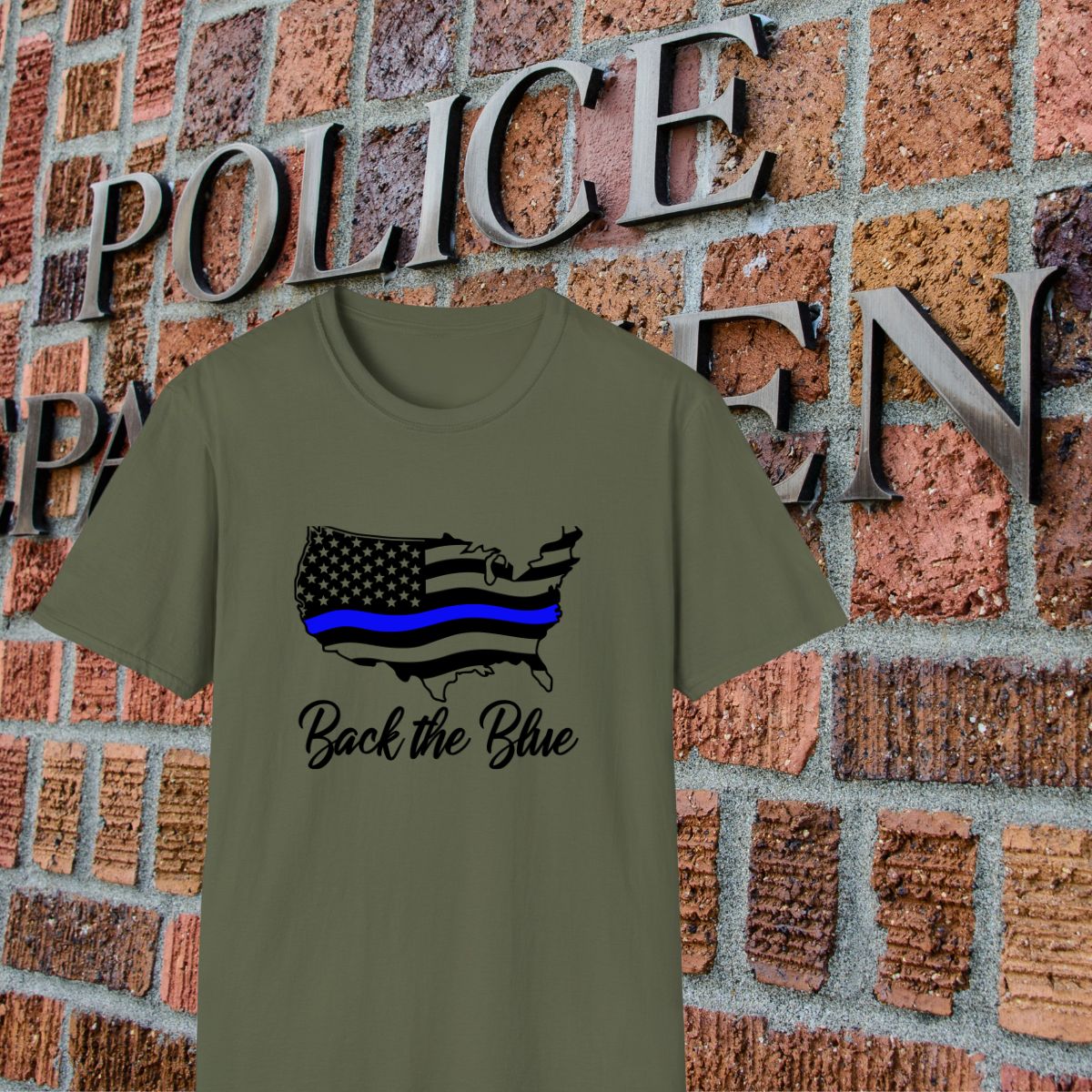 Thin Blue Line American Flag