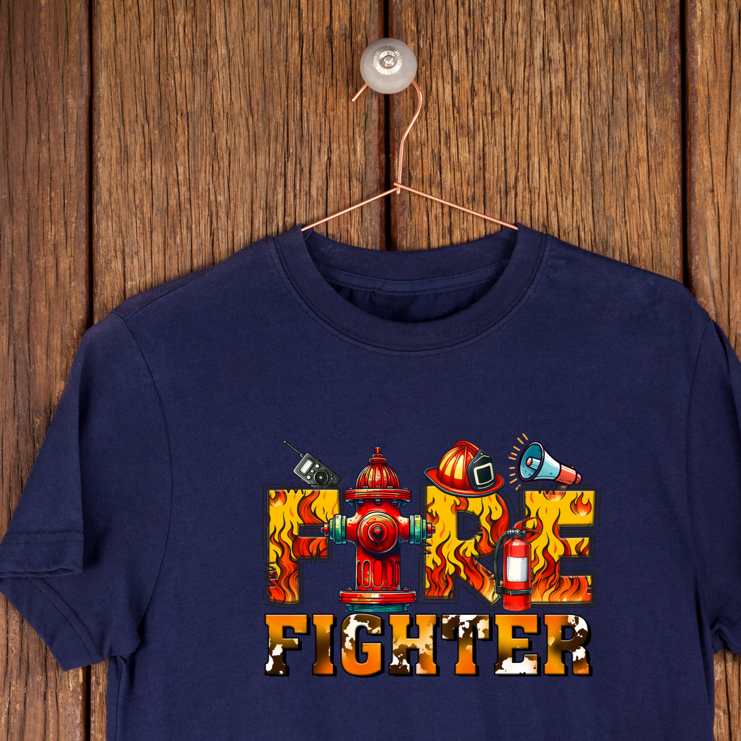 Graffiti Style Firefighter T-Shirt
